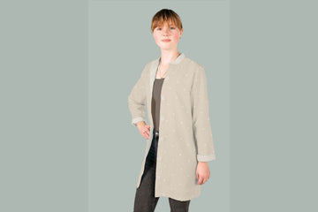 Baumwolle, Popeline mit Herzen, beige, 0,5 m